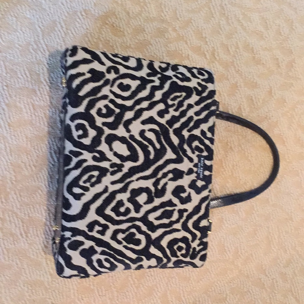 kate spade Black and tan Zebra Print purse/small tote